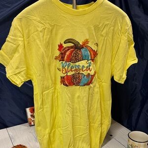 Gildan Yellow 'Blessed' Short Sleeve Tee